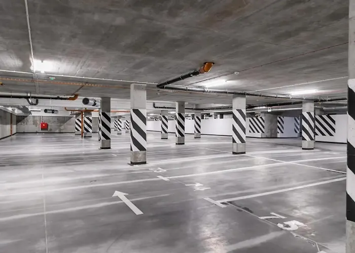 Niebieski W Wilenska Park I Prywatne Miejsce W Garazu Podziemnym